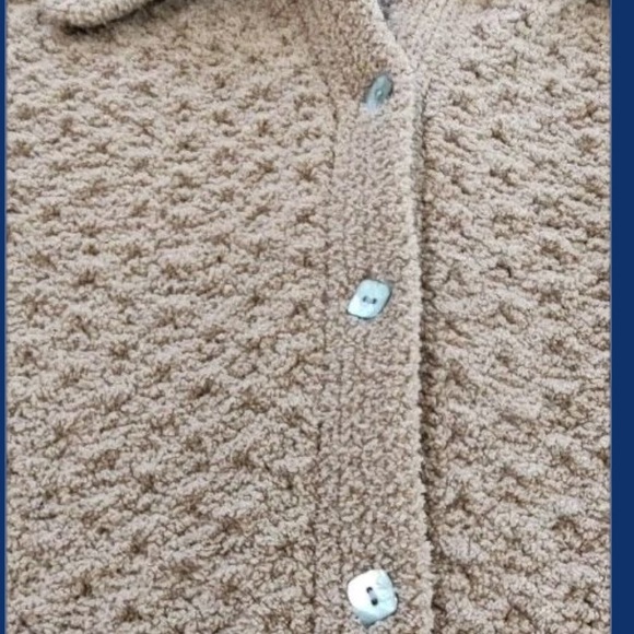Soft Cozy Casual Daily Women's Cardigan Sweater Size 2X Denim & Co. Light Beige - Picture 7 of 8